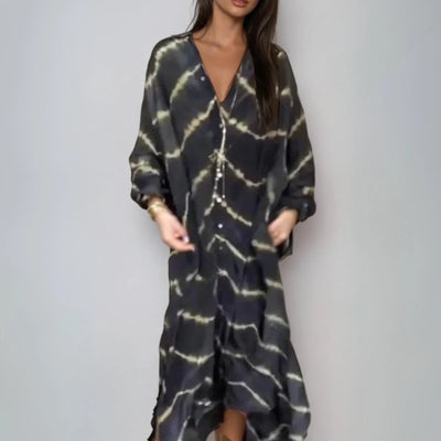 Lina™ - Haljina dugih rukava s prugastim printom