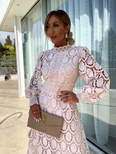 Juna | Elegantna čipkasta maksi haljina 