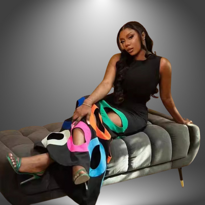 Anastasia | Maksi haljina s odvažnim izrezom i okruglim izrezom