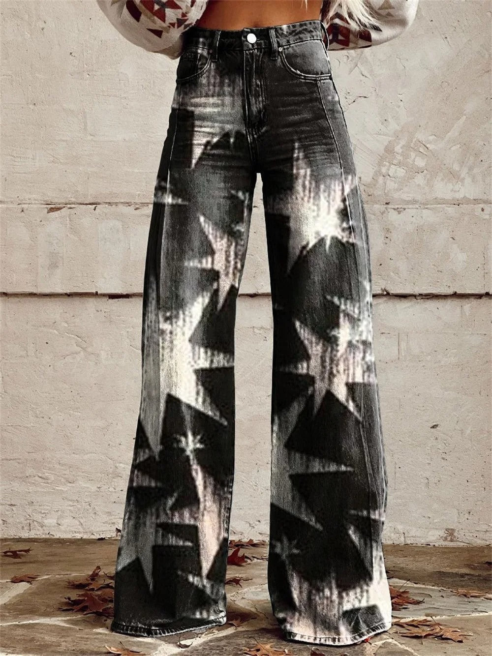 Mia™ - Hlače visokog struka i širokih nogavica