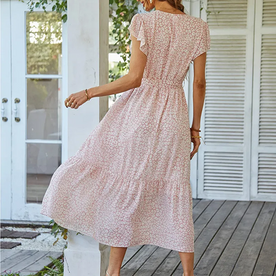 Zoe™ - Udobna ljetna haljina s cvjetnim uzorkom i remenom