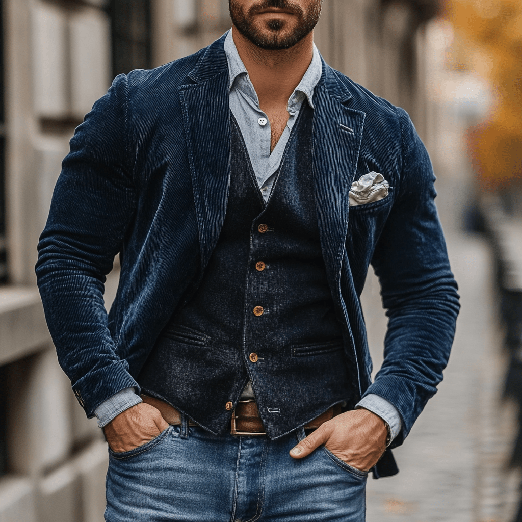 Patricio Corduroy Blazer &amp; Vest Duo