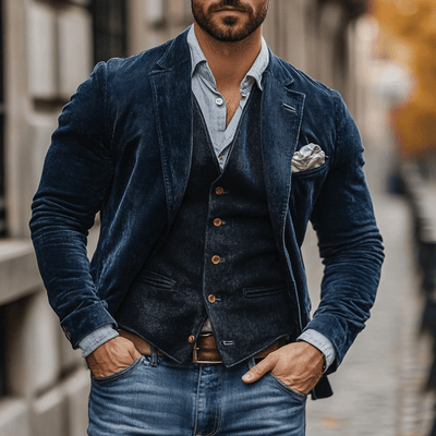 Patricio Corduroy Blazer &amp; Vest Duo