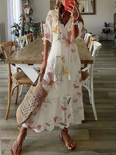 Dianna | Boho haljina koja prekriva trbuh 