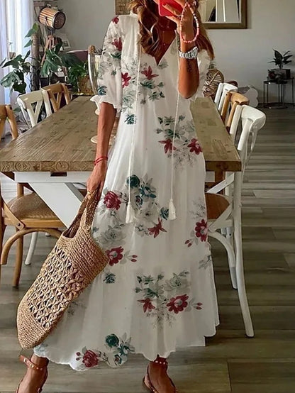 Dianna | Boho haljina koja prekriva trbuh 