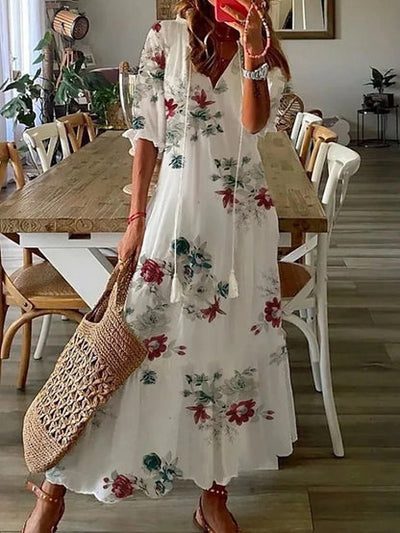 Dianna | Boho haljina koja prekriva trbuh 